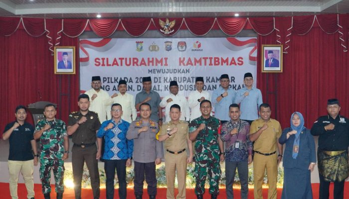 Bersama Pj Bupati Kampar, Seluruh Paslon Bupati Hadiri Silaturahmi Pilkada Damai