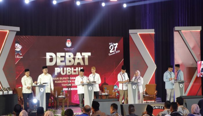 Debat Publik Pasangan Bupati dan Wakil Bupati Kampar Sukses Bejalan Aman dan lancar